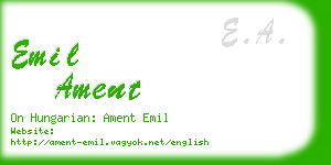 emil ament business card